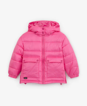 Pelerină cu glugă și ușor lucioasă roz de la Gulliver