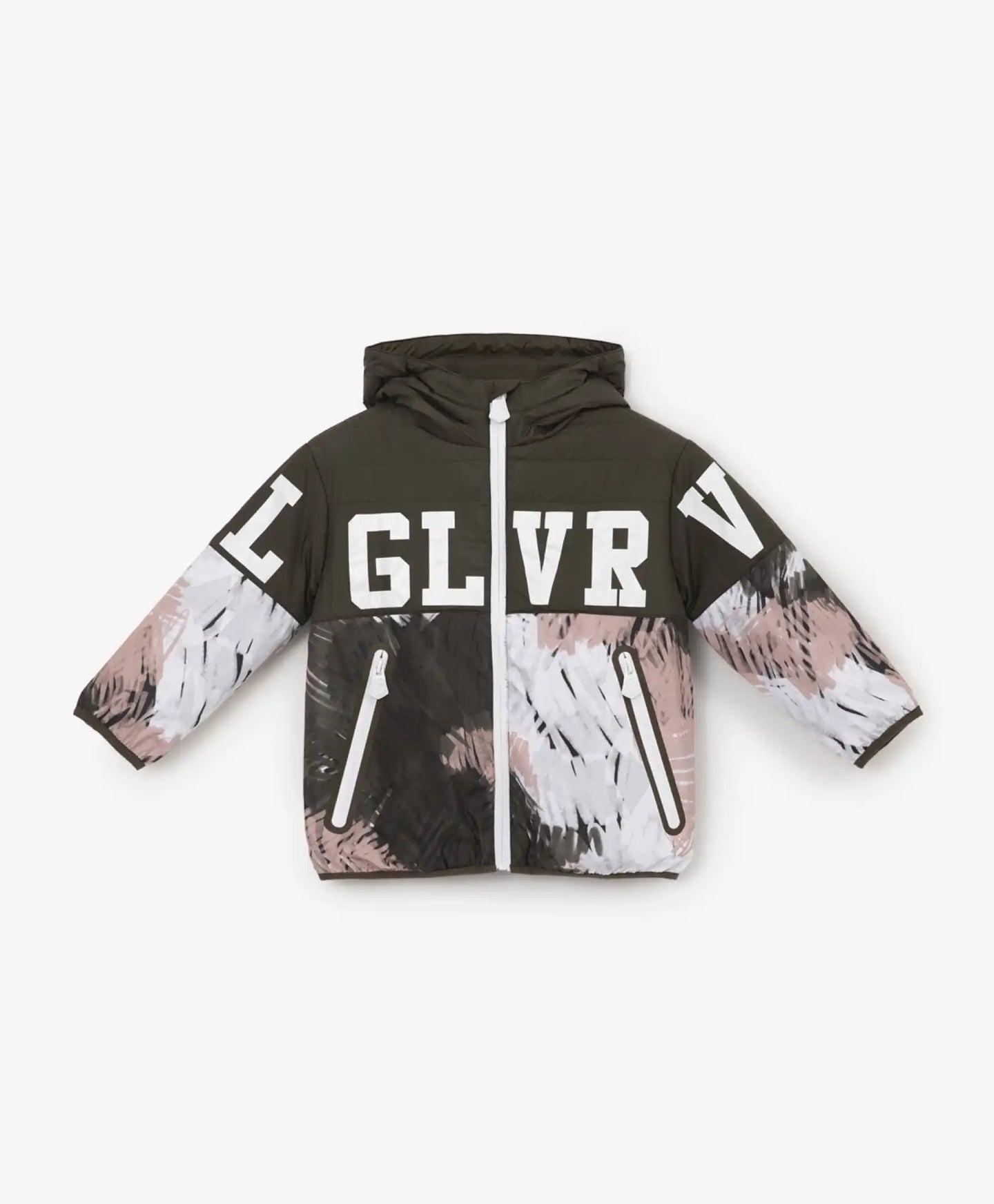 Geacă rezistentă la vânt cu glugă și fermoare impermeabile, culoare kaki, Gulliver