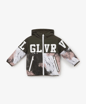 Geacă rezistentă la vânt cu glugă și fermoare impermeabile, culoare kaki, Gulliver