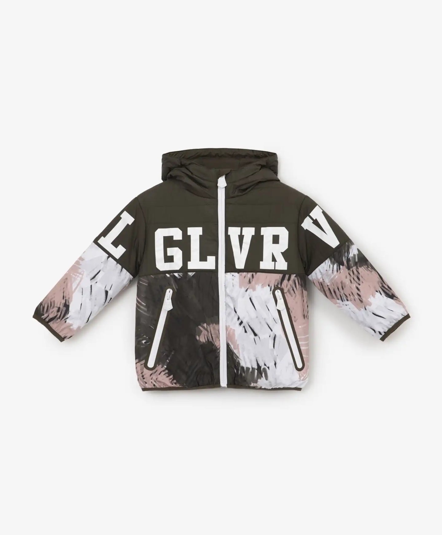 Geacă rezistentă la vânt cu glugă și fermoare impermeabile, culoare kaki, Gulliver