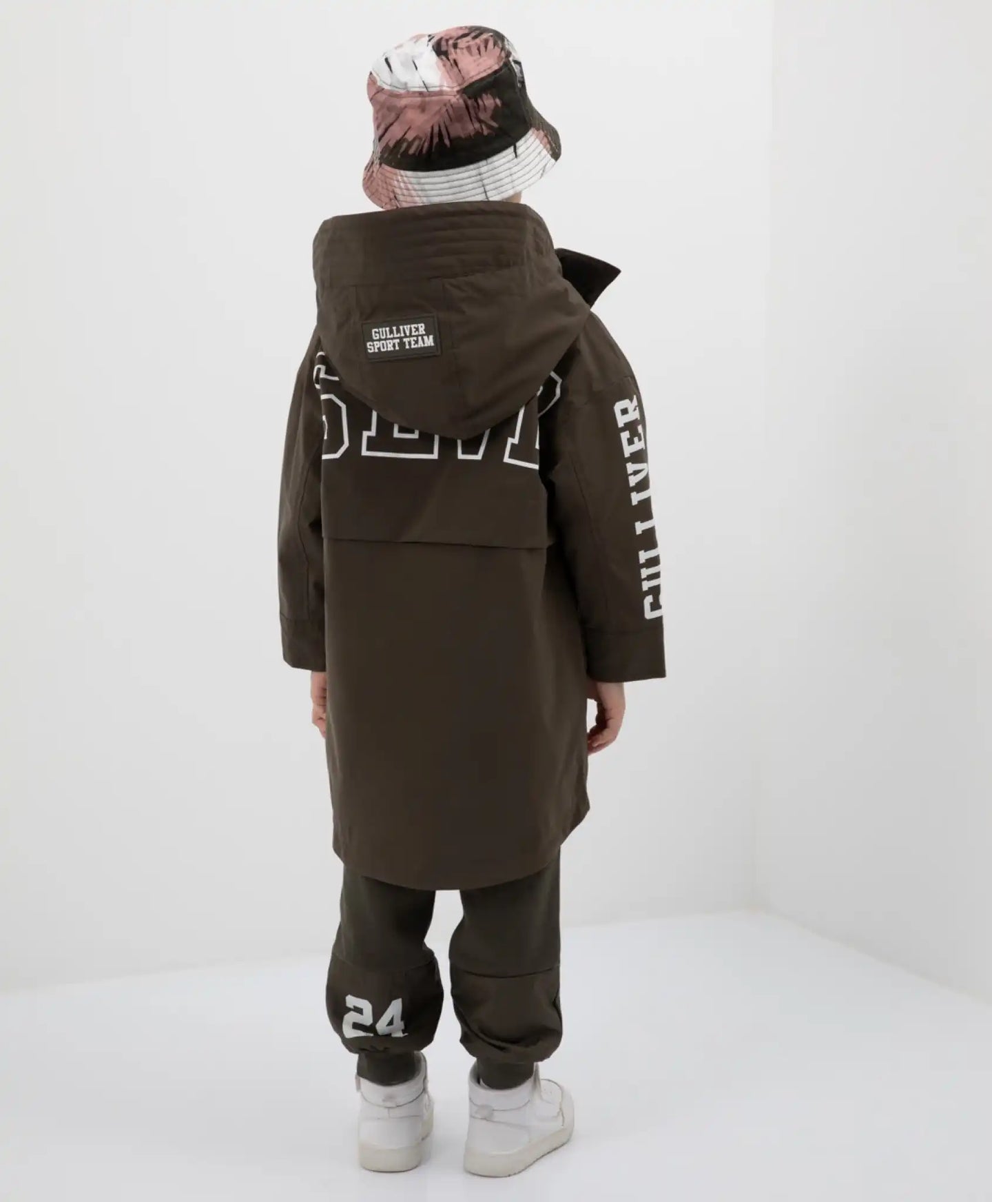 Impermeabil cu glugă și buzunare voluminoase culoare kaki Gulliver