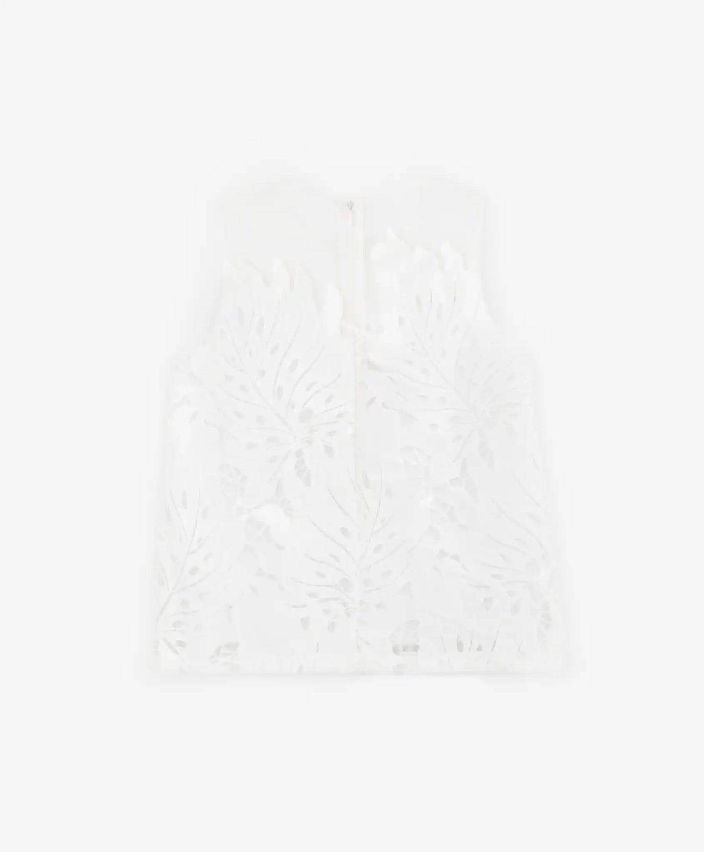 Bluză albă din dantelă, fără mâneci Gulliver