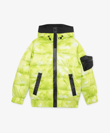 Jachetă cu glugă și efect de colorare neregulată de la Gulliver