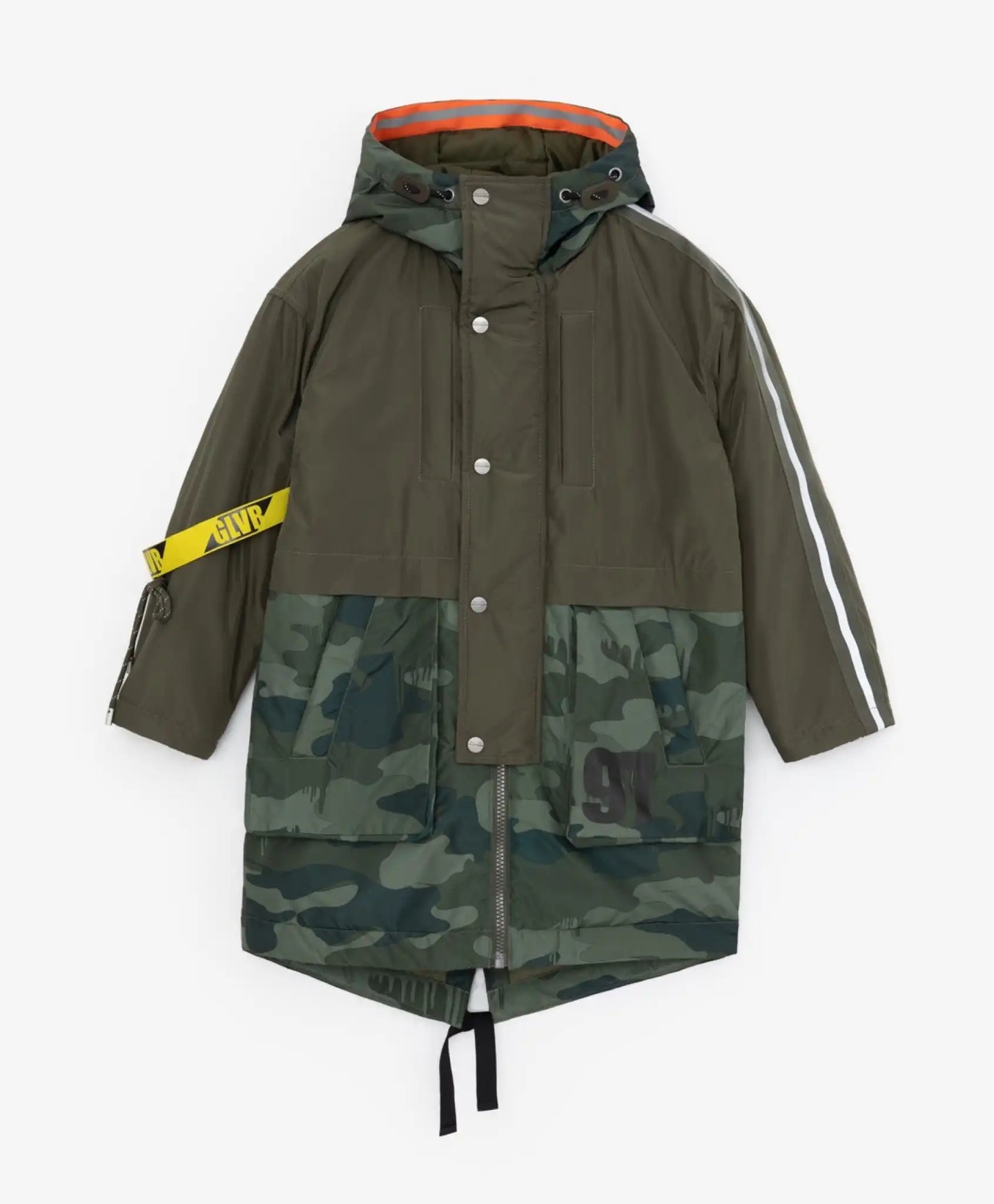 Parka cu imprimeu de camuflaj și elemente reflectorizante de la Gulliver