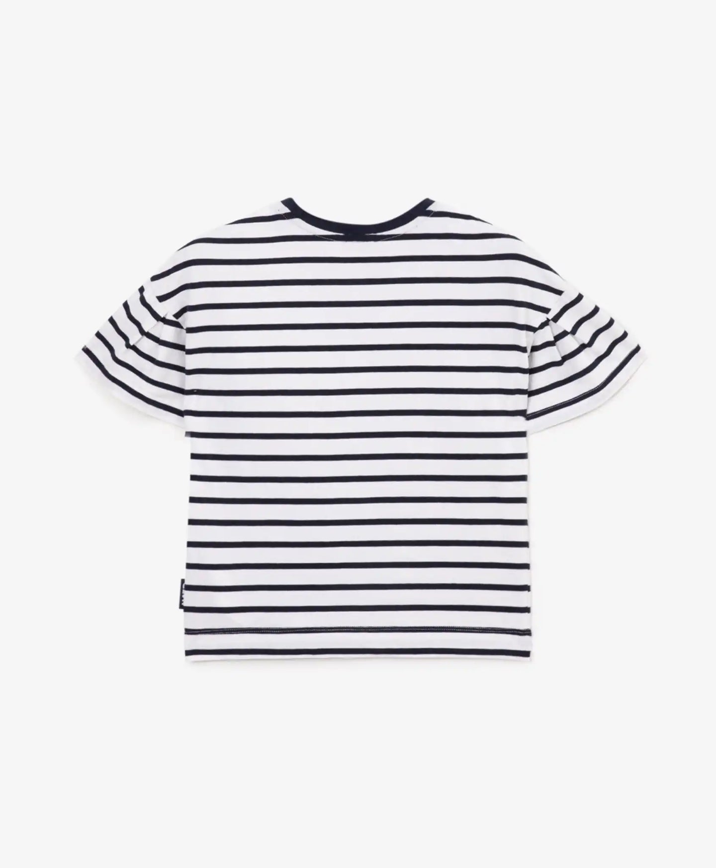 Tricou mare cu mânecă scurtă, alb cu dungi, Gulliver