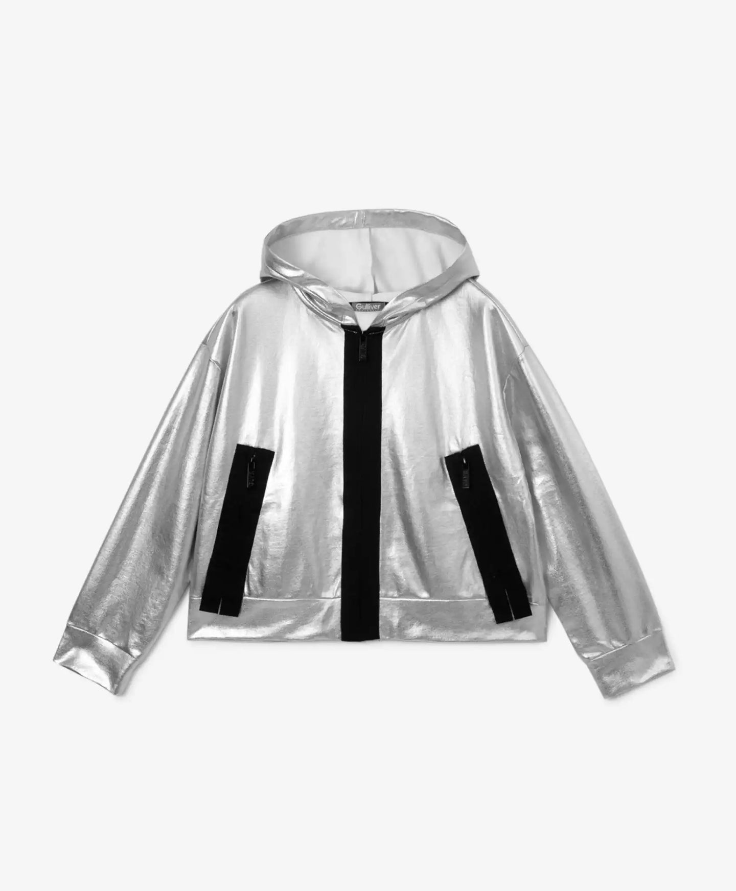 Hanorac argintiu cu fermoar Gulliver