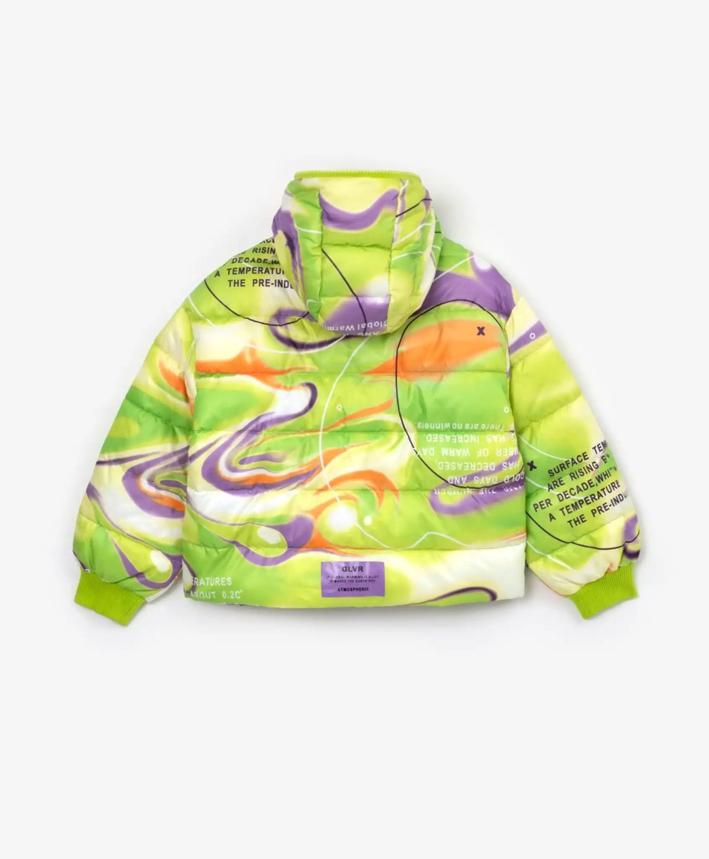 Jachetă de tranziție din pelerină cu imprimeu acquarel cu glugă de la Gulliver