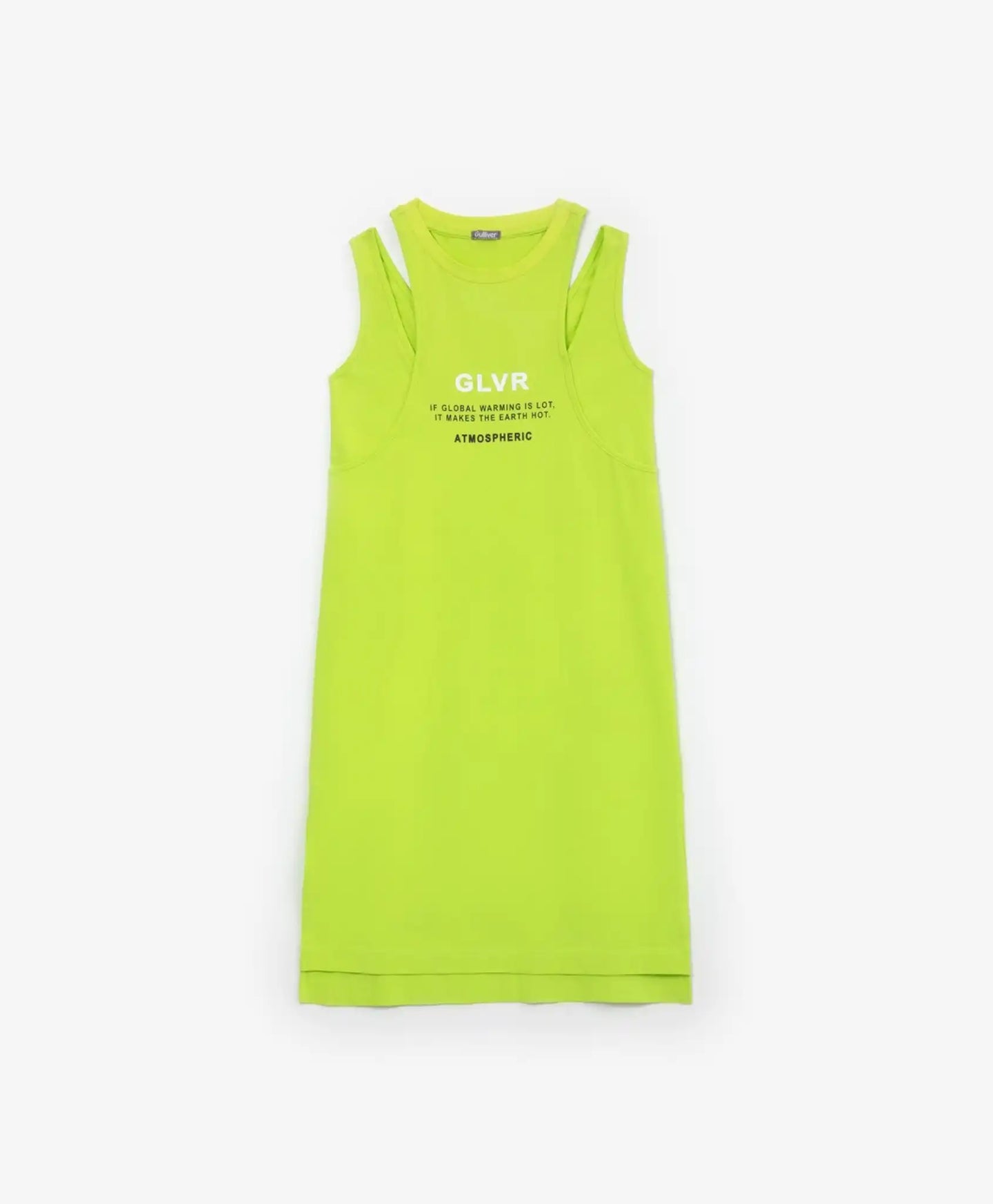 Rochie cu bretele și imitație de straturi, verde deschis Gulliver