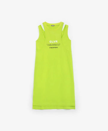 Rochie cu bretele și imitație de straturi, verde deschis Gulliver