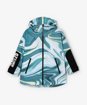 Jachetă turcoaz din material impermeabil gros, Gulliver