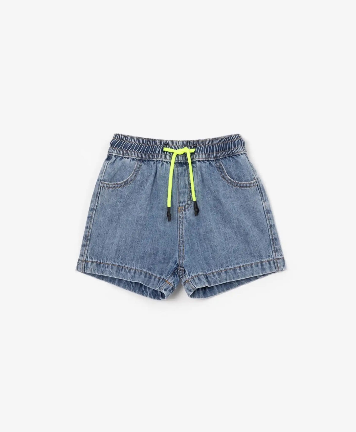 Pantaloni scurți subțiri din denim cu talie elastică – albaștri, Gulliver