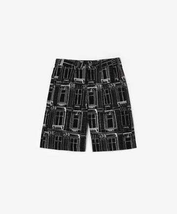 Pantaloni scurți din bumbac, negri, Gulliver