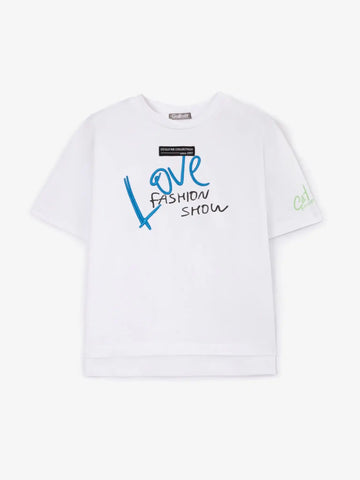 Tricou cu siluetă oversize și broderie, Gulliver