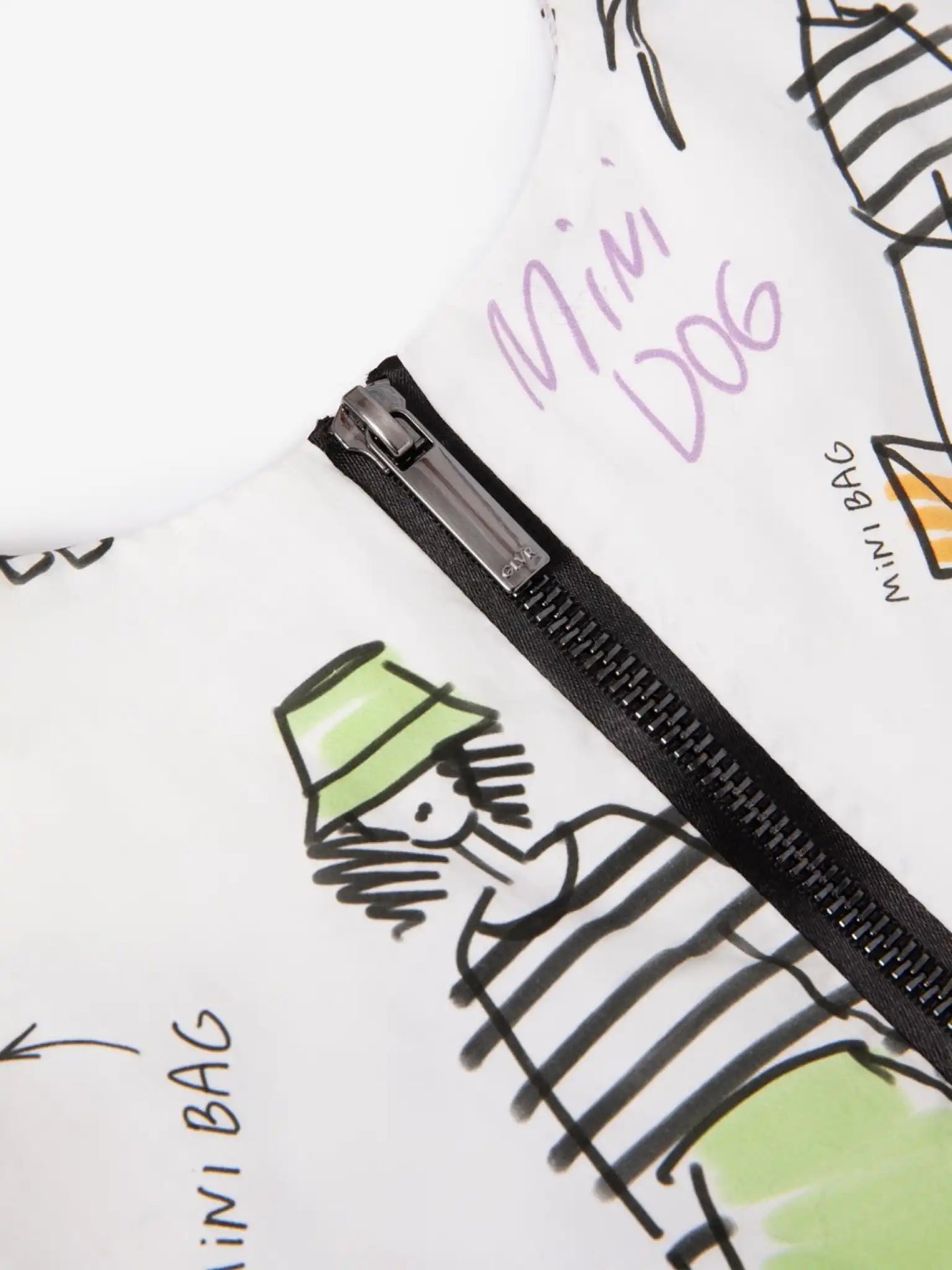 Rochie de vară din poplin cu imprimeu dinamic mare, Gulliver