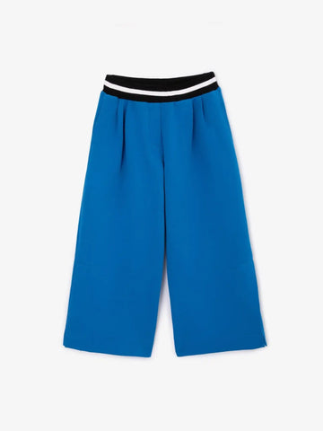 Pantaloni tricot cu siluetă palazzo și tăieturi laterale înalte, Gulliver