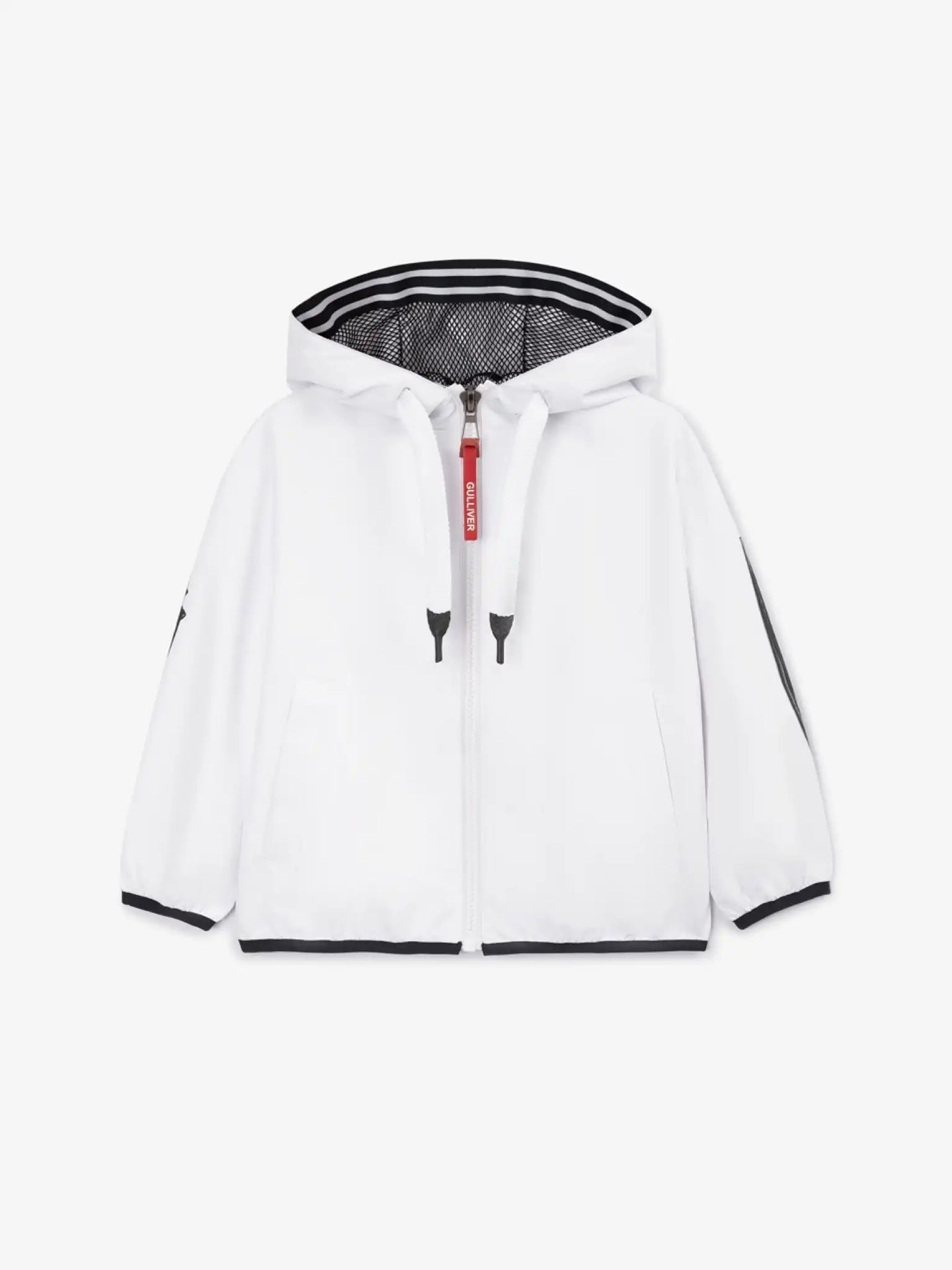 Coupe-vent cu broderie voluminoasă, alb, pentru băiat, Gulliver