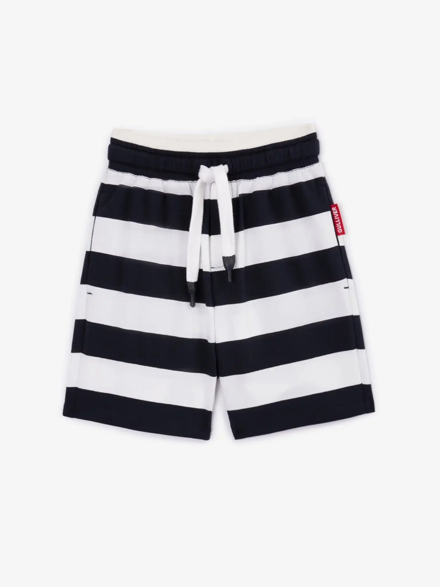 Pantaloni scurți tricot cu dungi și buzunar din plasă, Gulliver