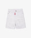 Pantaloni scurți din denim alb, cu efect de deteriorare, pentru băiat, Gulliver
