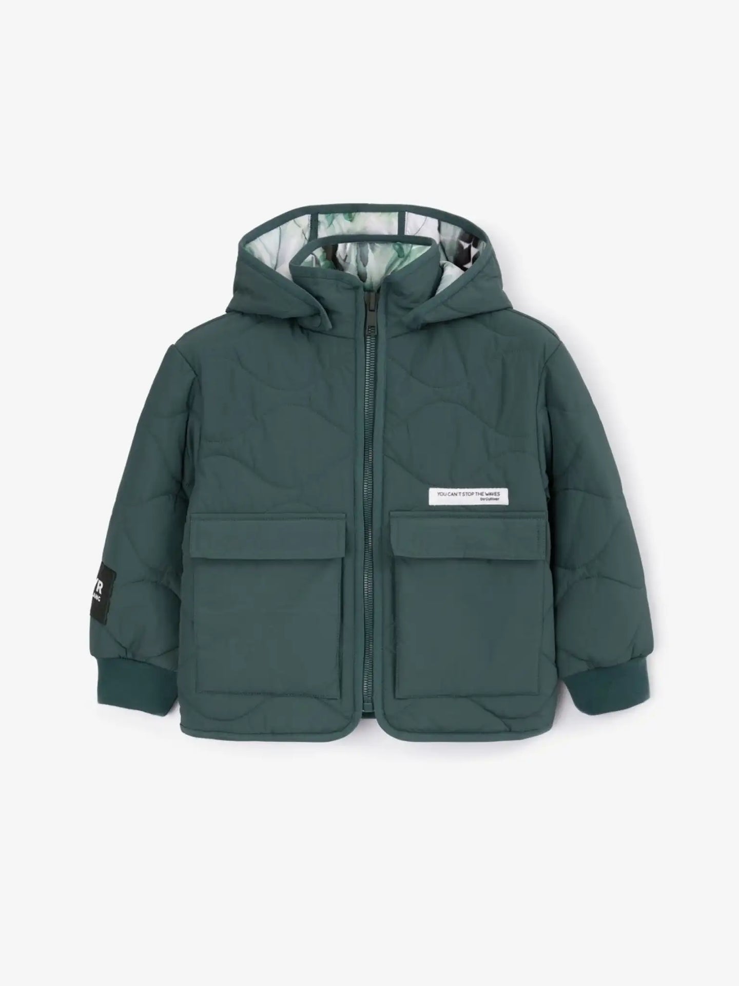 Jachetă strânsă cu glugă gri pentru băieți de la Gulliver