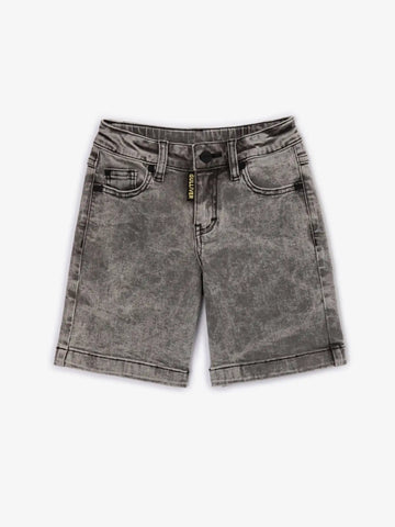 Pantaloni scurți din denim cu vopsea marmorată, Gulliver