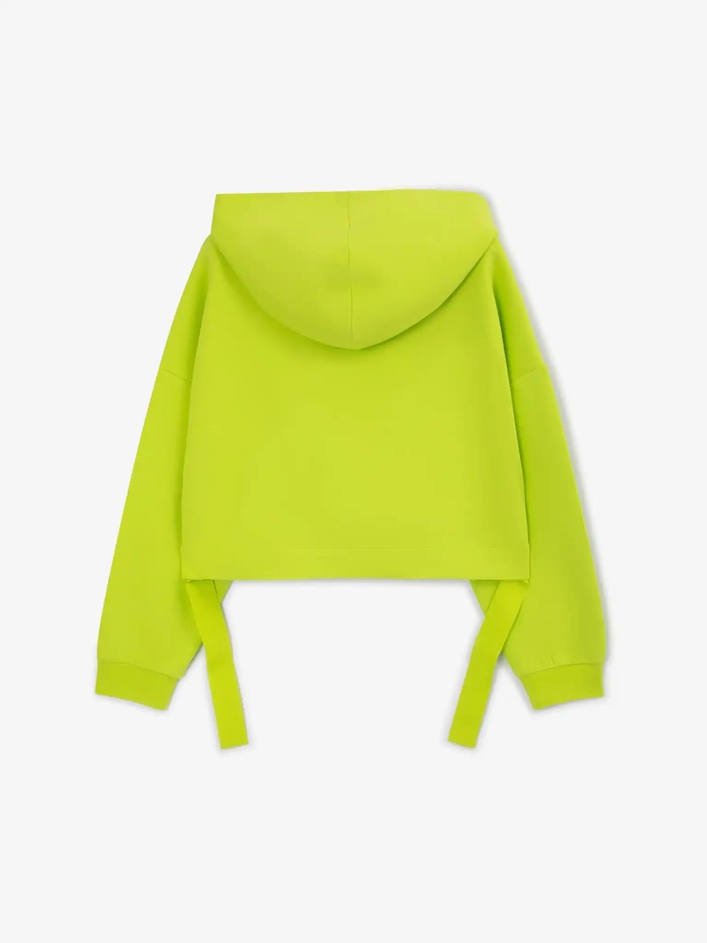 Hanorac scurt oversized cu culoare verde-lămâie pentru fete de la Gulliver