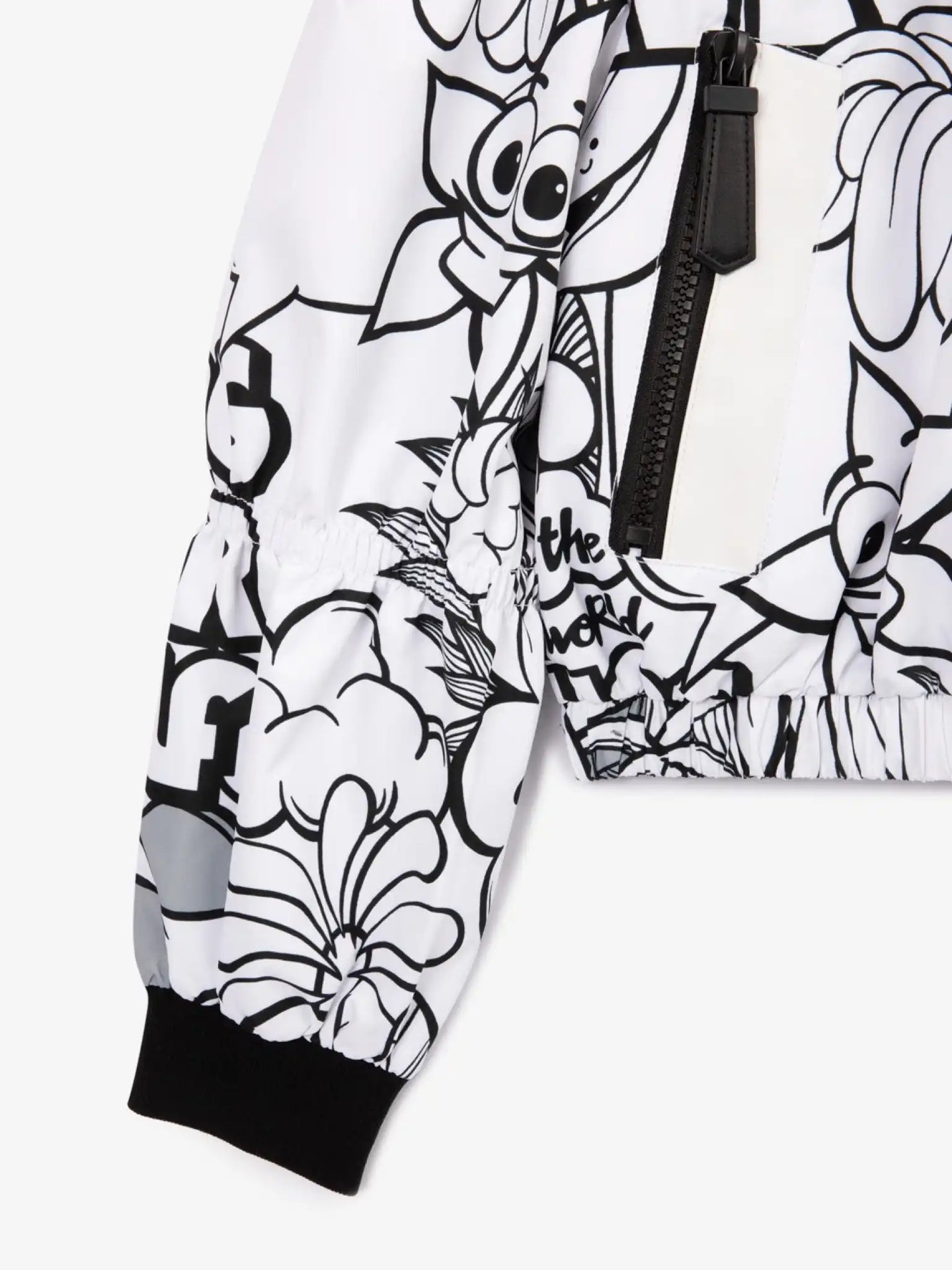 Bomber oversize din material impermeabil, cu grafică intensă, Gulliver