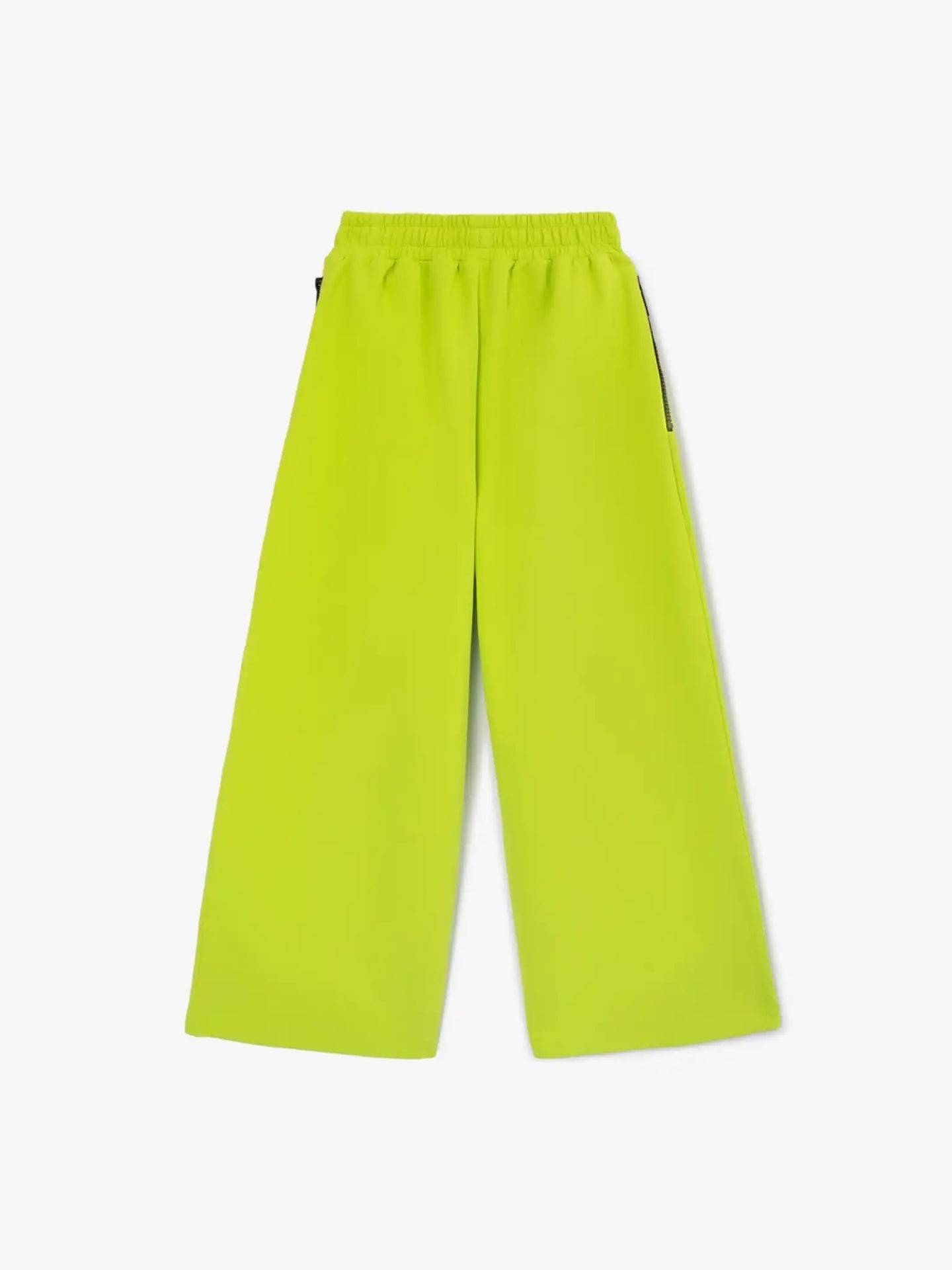 Pantaloni tricot palazzo, în nuanță verde salată, pentru fată, Gulliver
