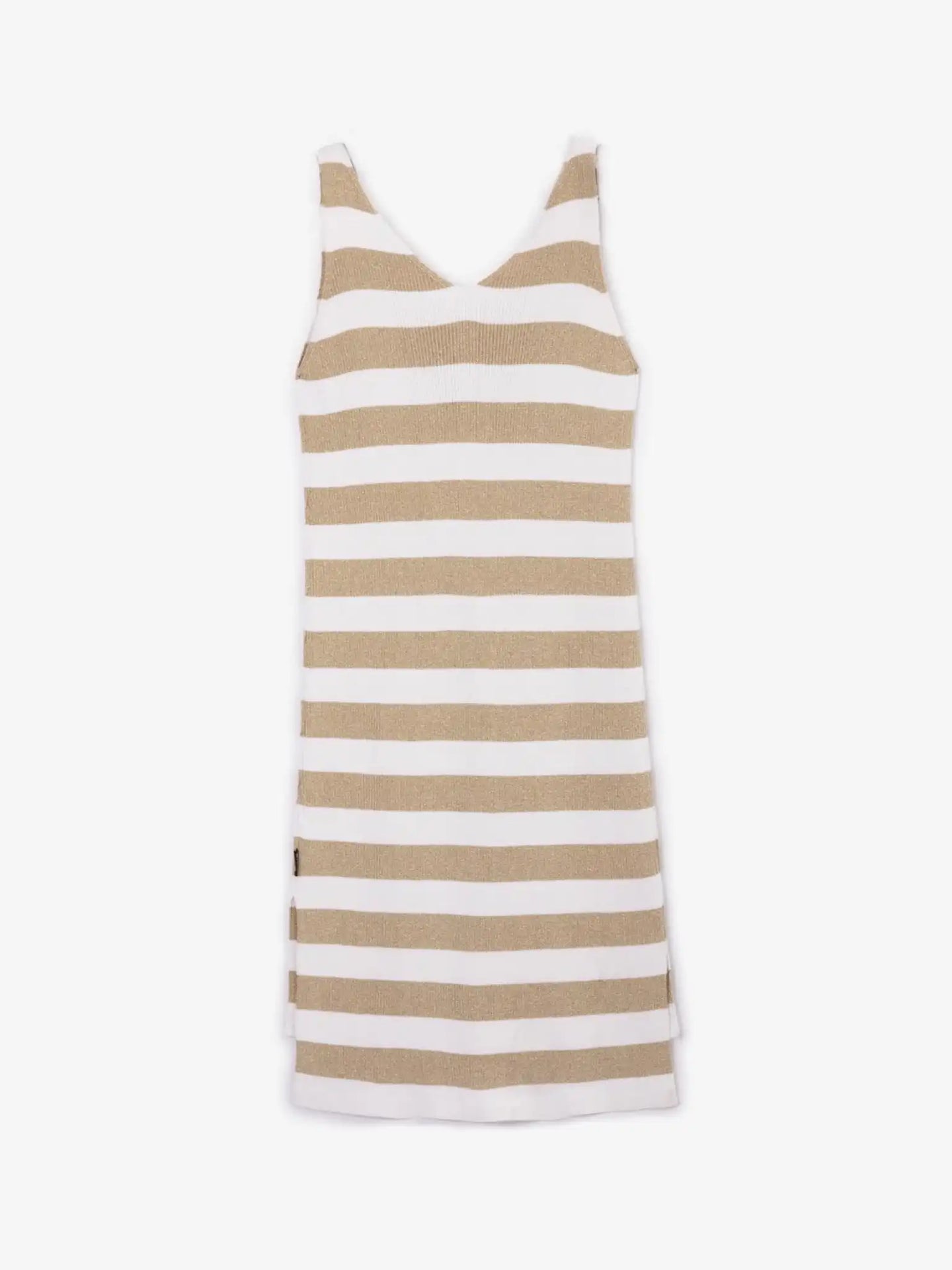 Sărafan tricotat cu dungi largi și lurex auriu de la Gulliver