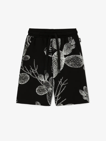 Pantaloni scurți tricot subțiri, negri, pentru băiat, Gulliver