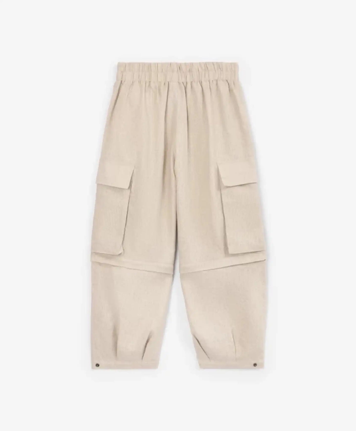 Pantaloni transformați din in, bej, pentru băiat, Gulliver