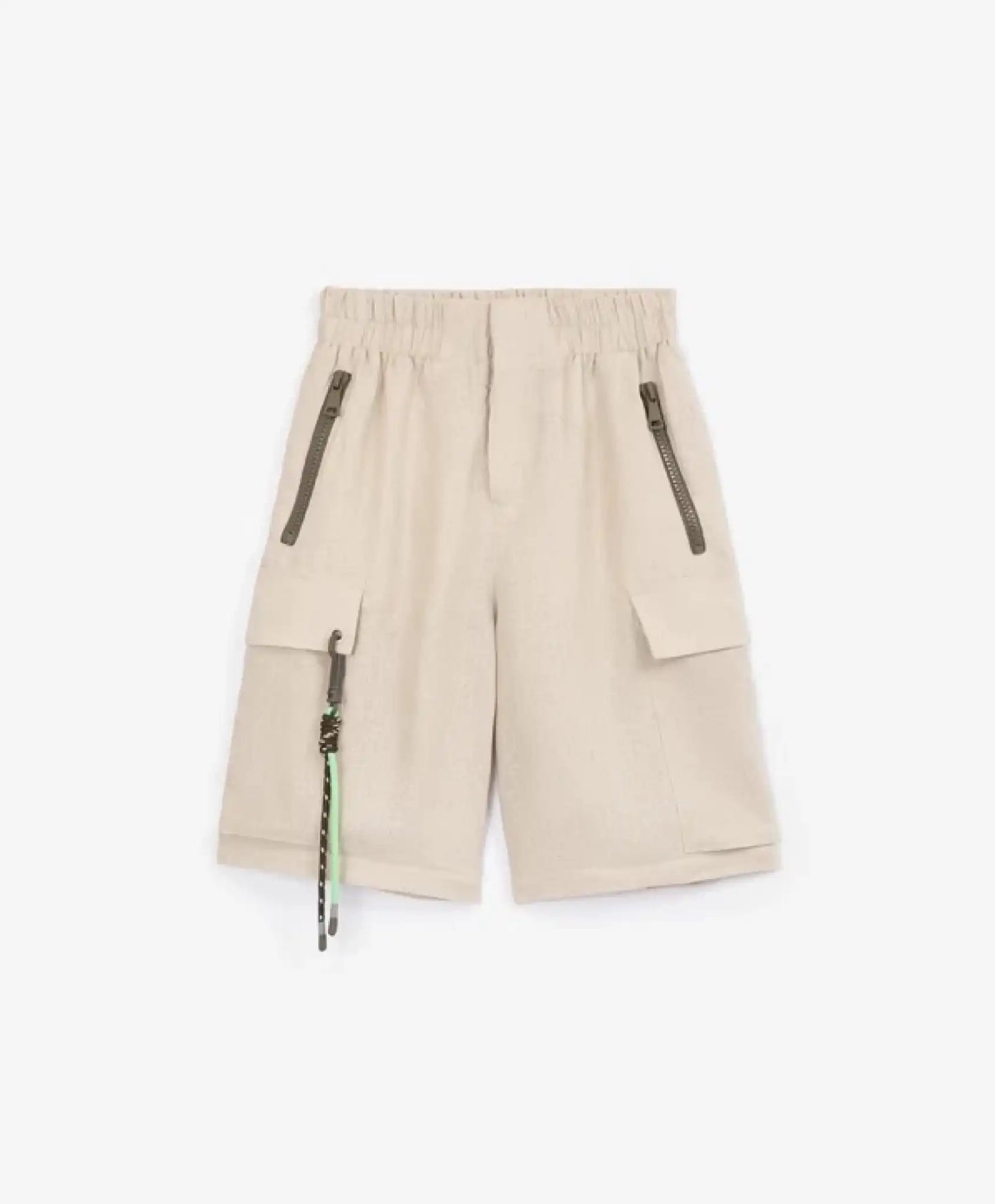 Pantaloni transformați din in, bej, pentru băiat, Gulliver