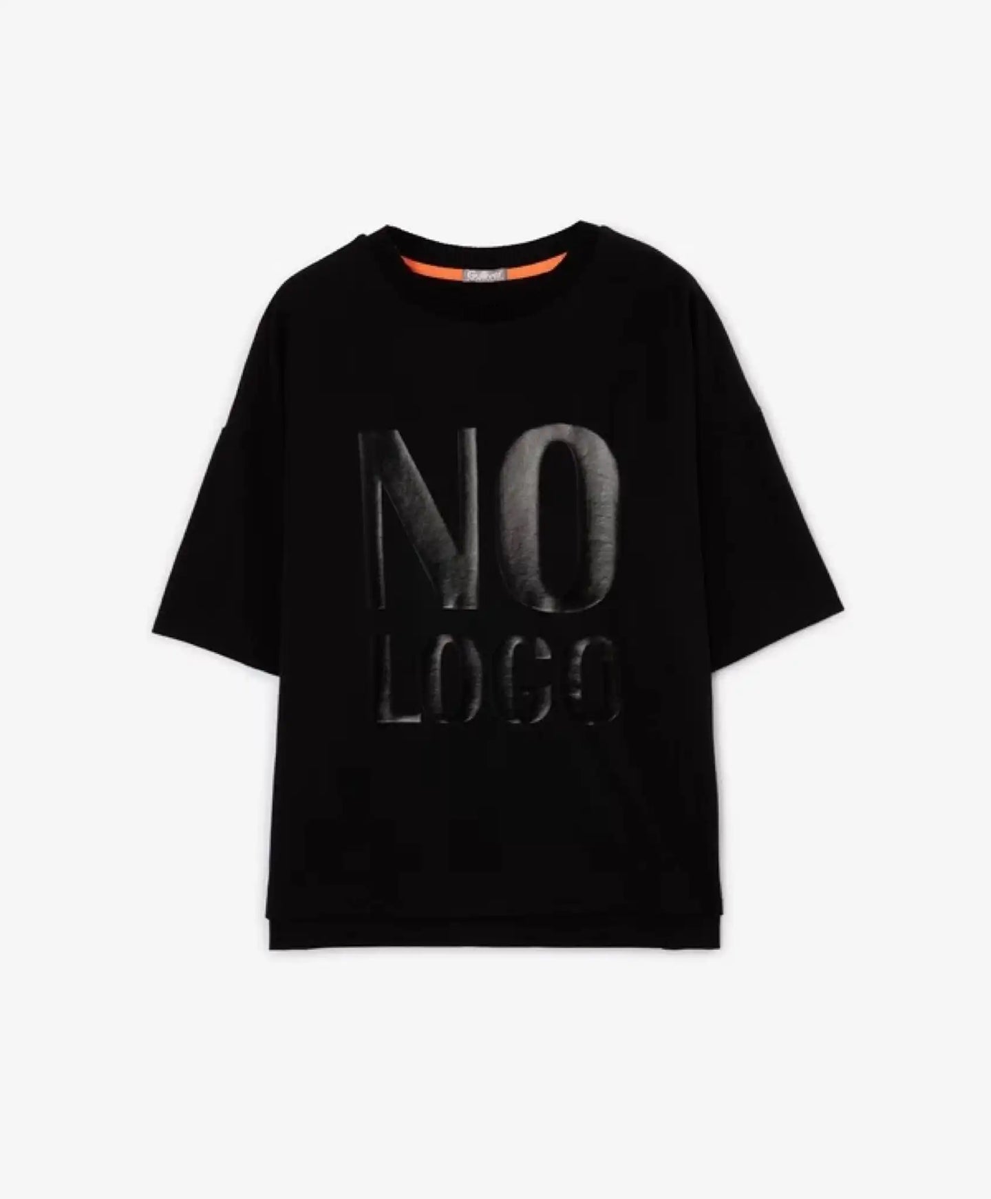 Tricou cu imprimeu lucios în culoarea materialului de bază, negru, pentru băiat, Gulliver