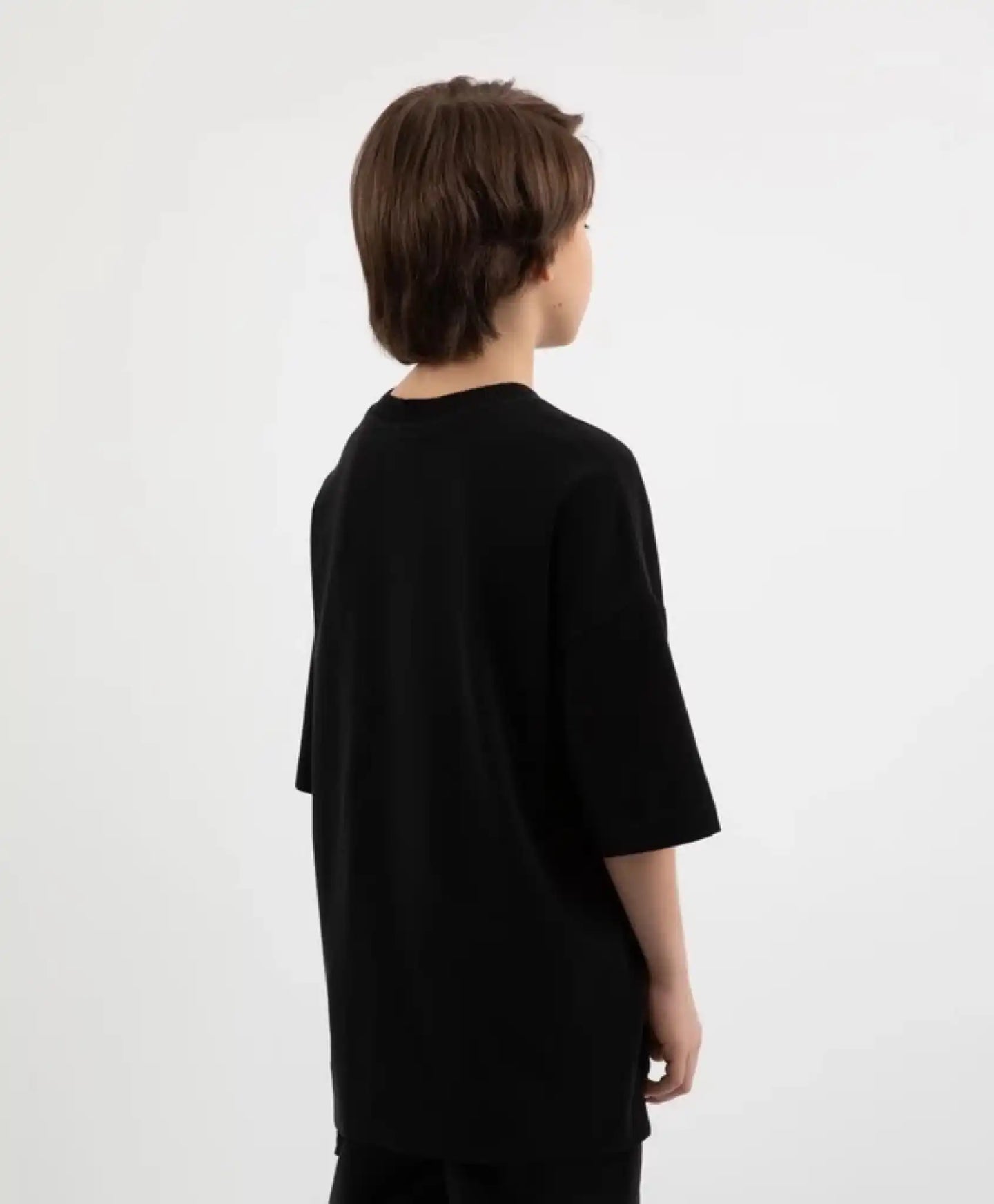 Tricou cu imprimeu lucios în culoarea materialului de bază, negru, pentru băiat, Gulliver