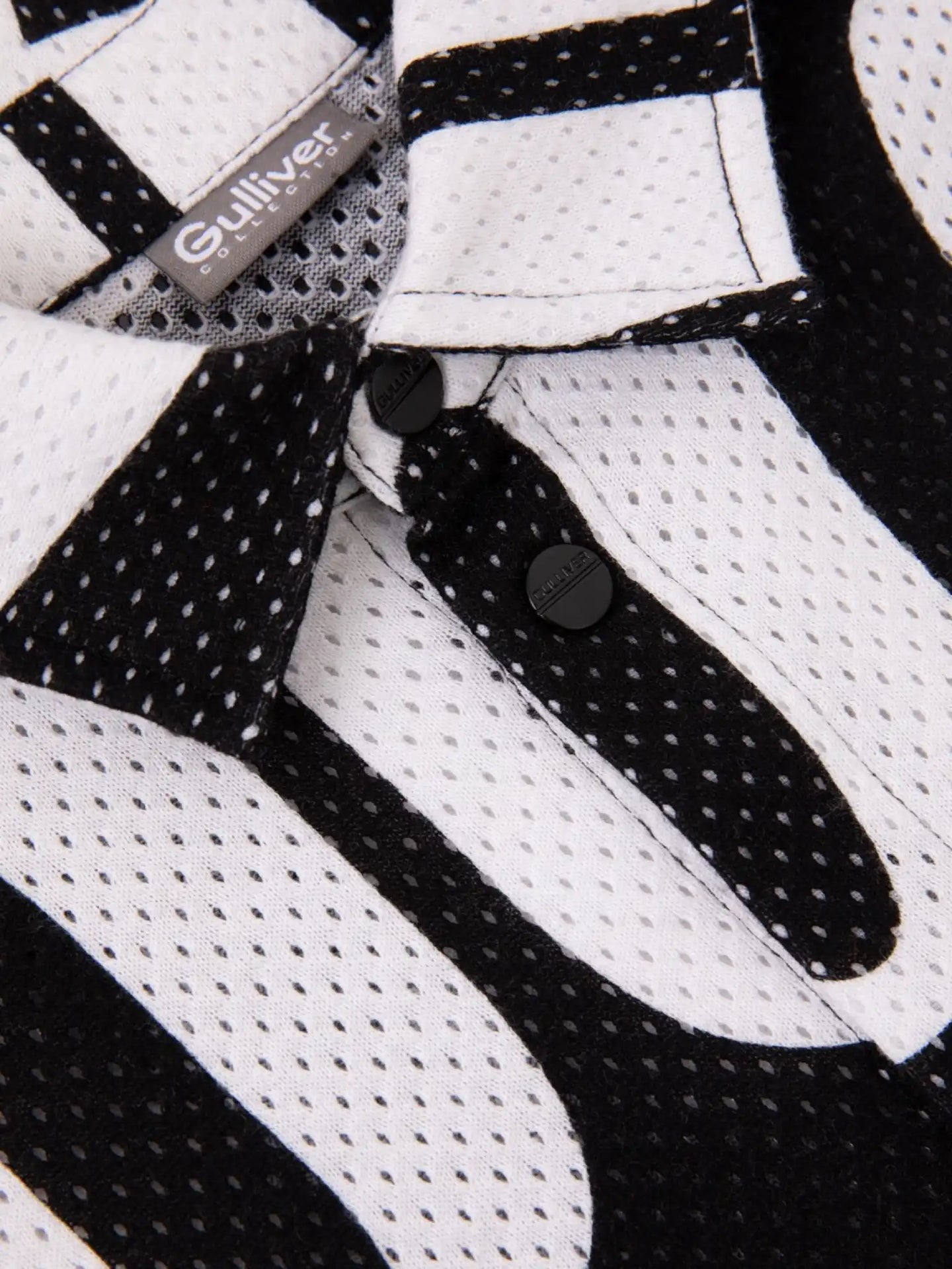 Cămașă prelungită din tricotaj din bumbac cu inserții de plasă, Gulliver