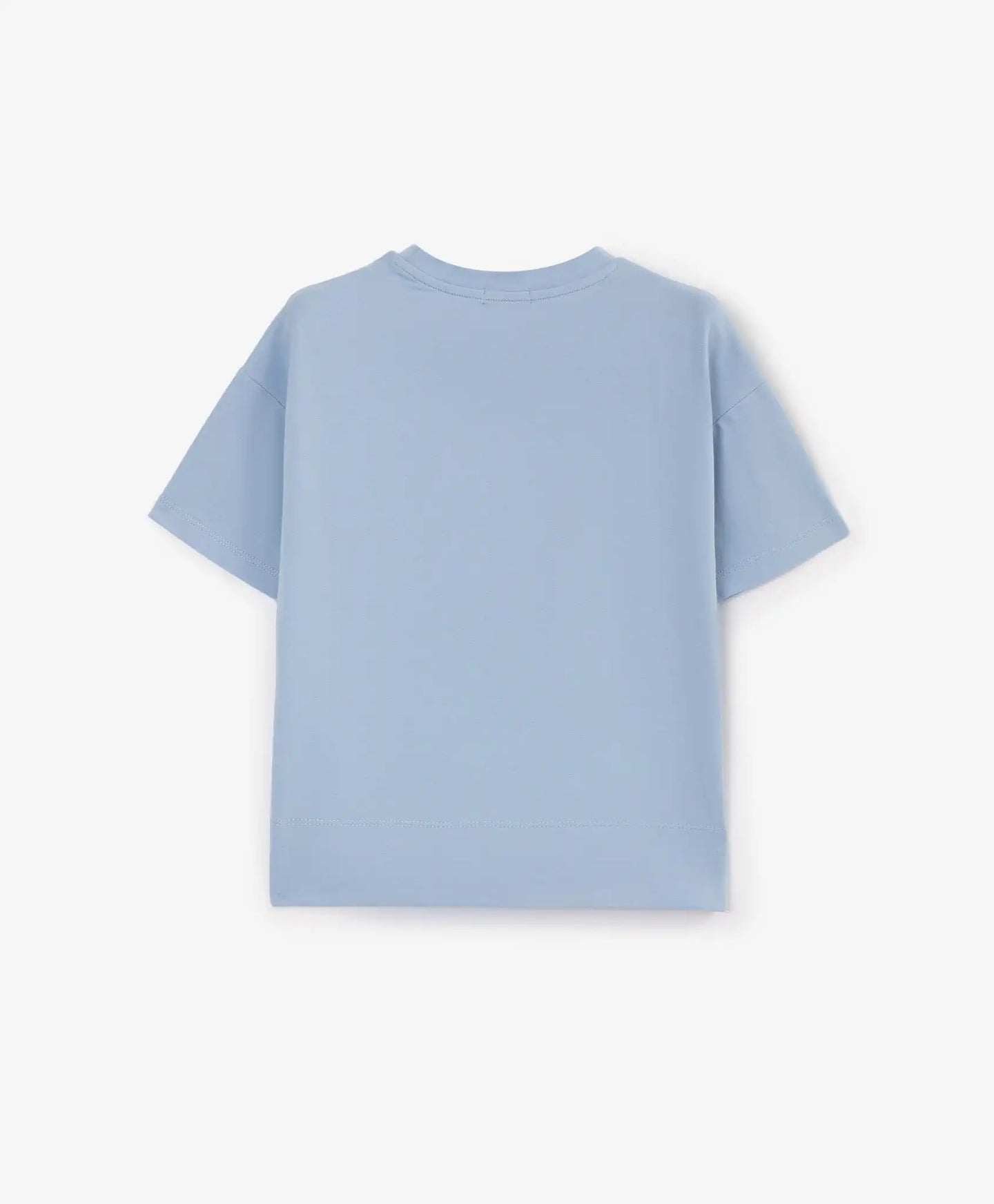 Tricou pentru fată cu imprimeu și decorațiune cu paiete, albastru, Gulliver