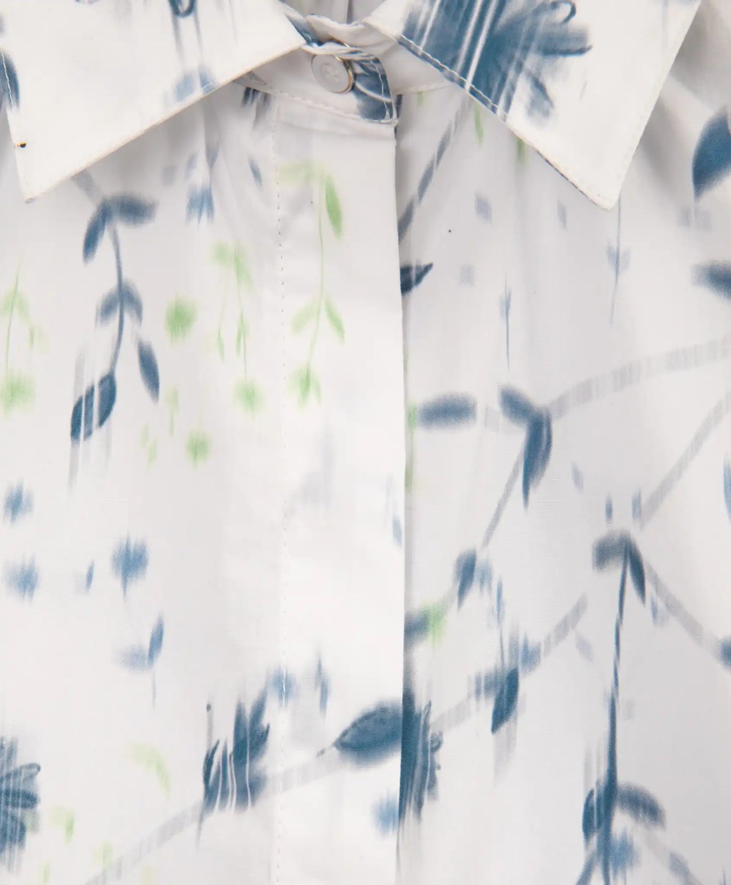 Bluză cu mânecă lungă din poplin cu motiv floral, albă, Gulliver