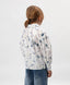 Bluză cu mânecă lungă din poplin cu motiv floral, albă, Gulliver
