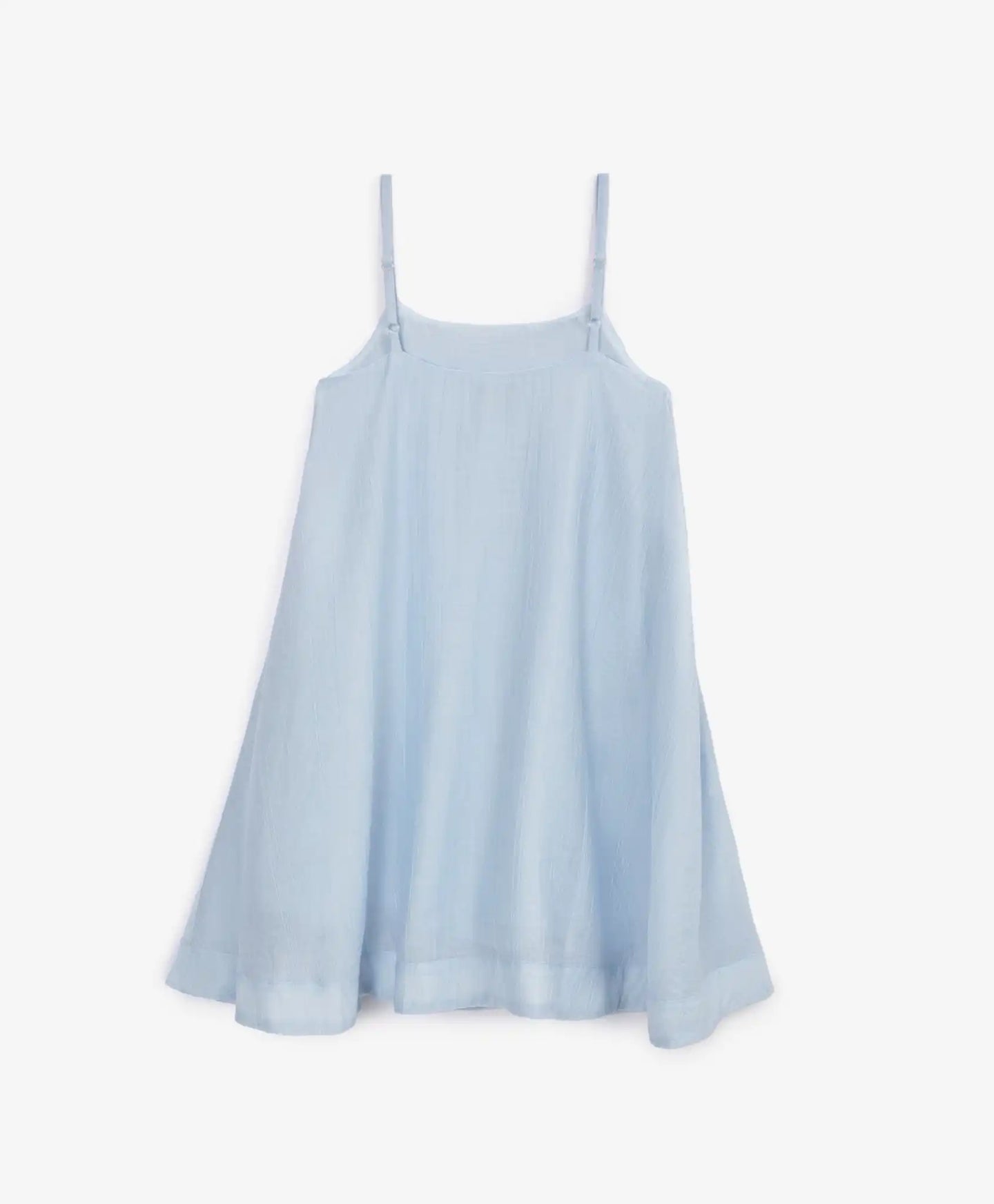 Rochie-sărafan pentru copii, albastră, din viscoză subțire și semi-transparentă, Gulliver.