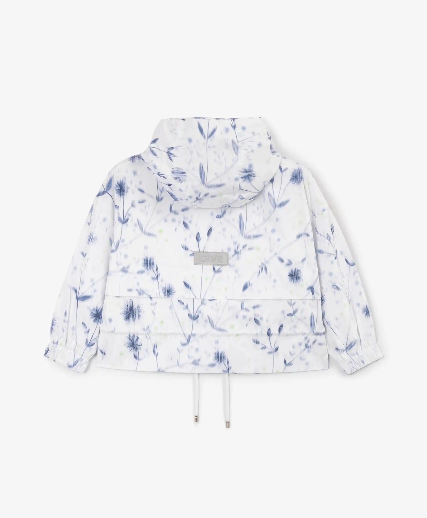 Jachetă pentru fată din material matlasat, cu imprimeu floral, albă, Gulliver