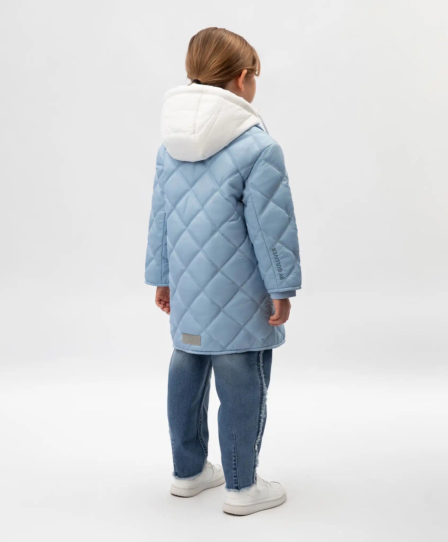 Palton căptușit pentru copii cu guler detașabil, albastru, Gulliver