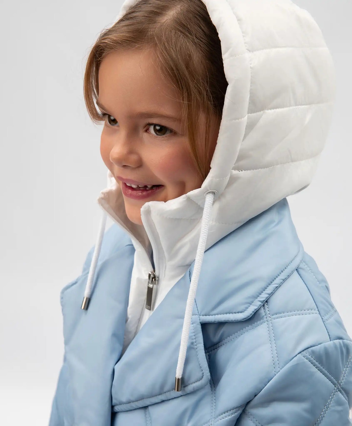 Palton căptușit pentru copii cu guler detașabil, albastru, Gulliver