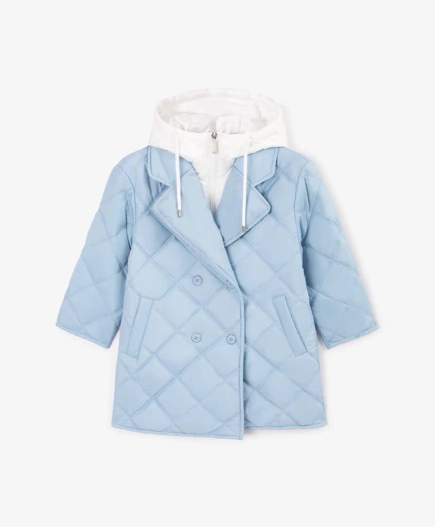 Palton căptușit pentru copii cu guler detașabil, albastru, Gulliver