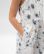 Salopetă albă cu motiv floral din poplin, Gulliver