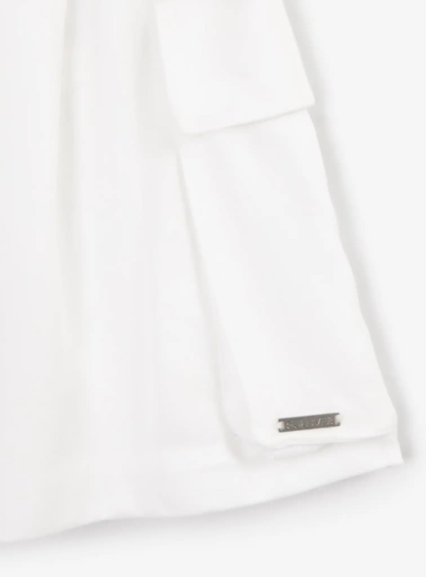 Pantaloni scurți pentru fată, din material textil, cu buzunare cargo, albi, Gulliver