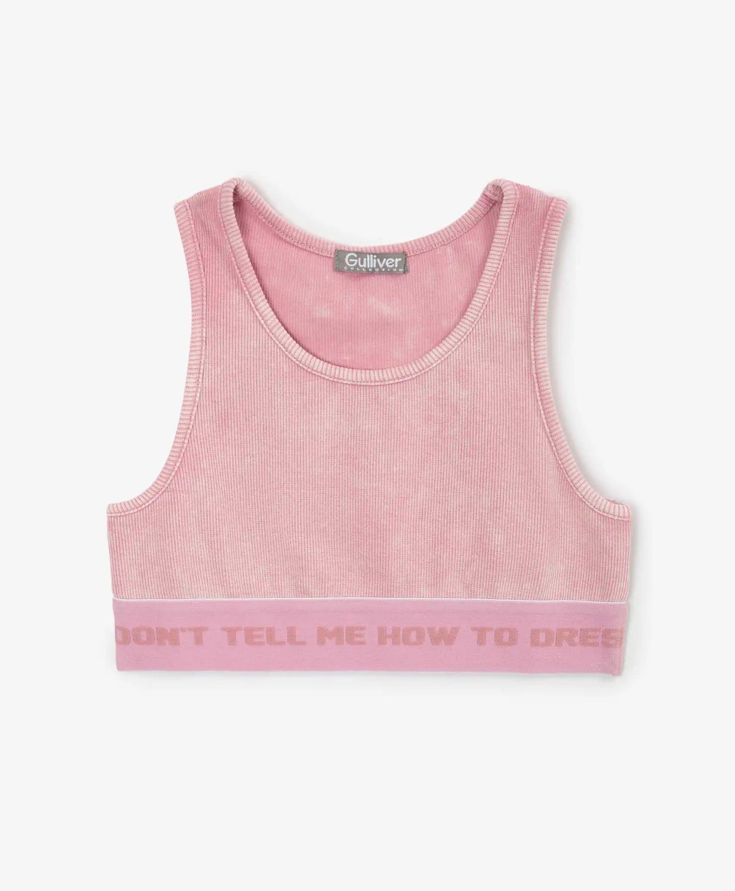 Top pentru copii din tricot ribbed roz Gulliver
