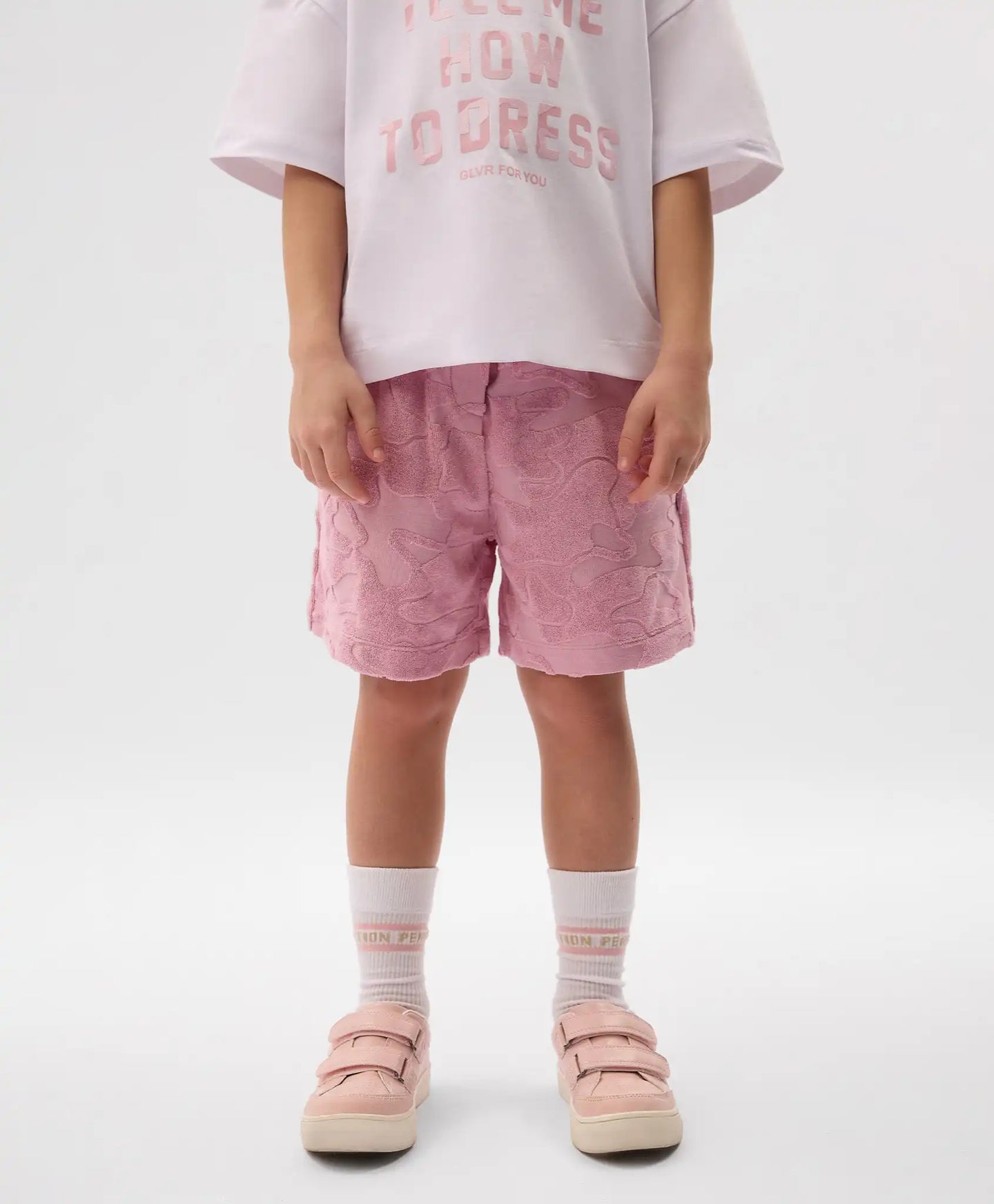 Pantaloni scurți pentru fată, din tricot frotir, roz, Gulliver