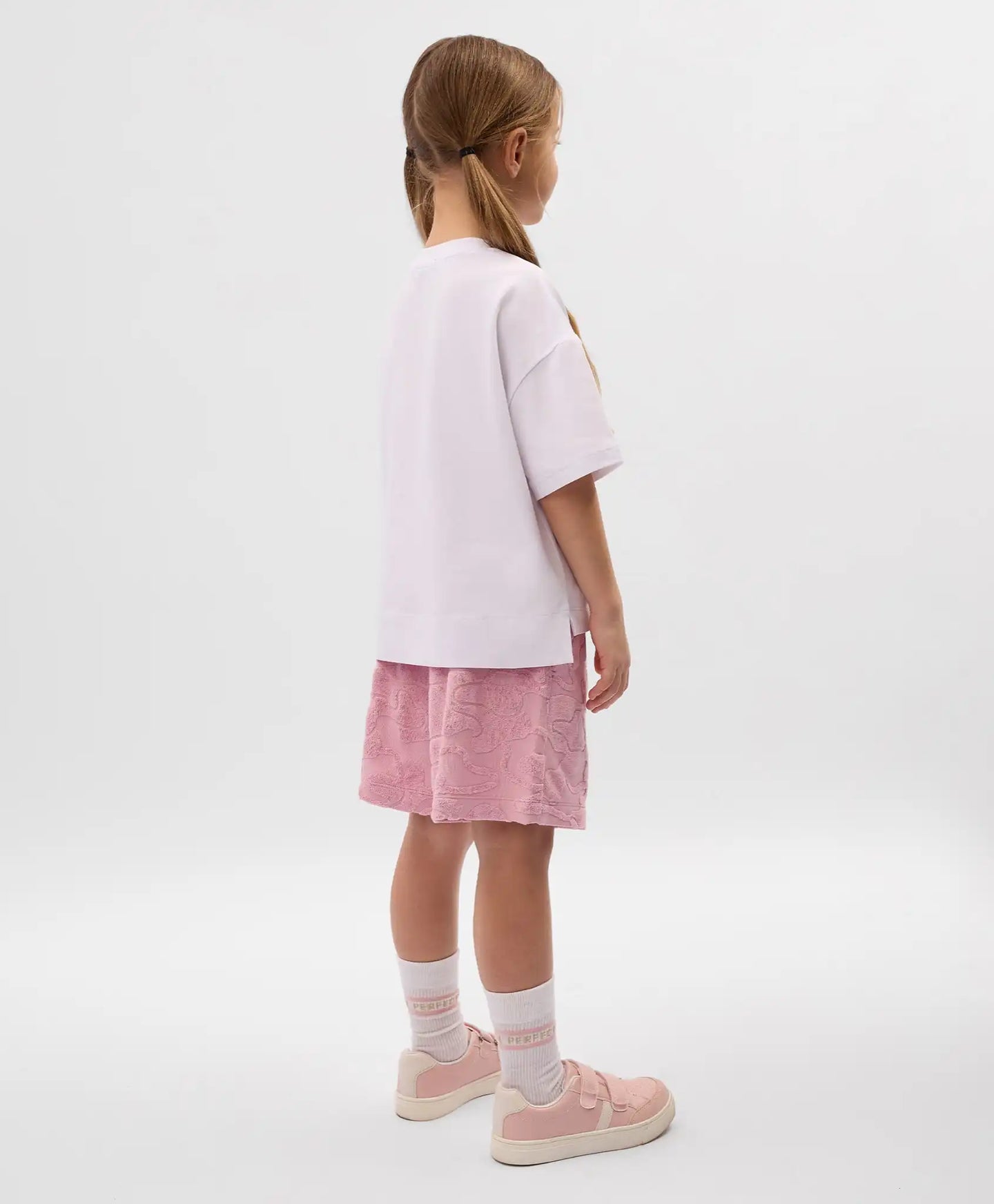 Pantaloni scurți pentru fată, din tricot frotir, roz, Gulliver