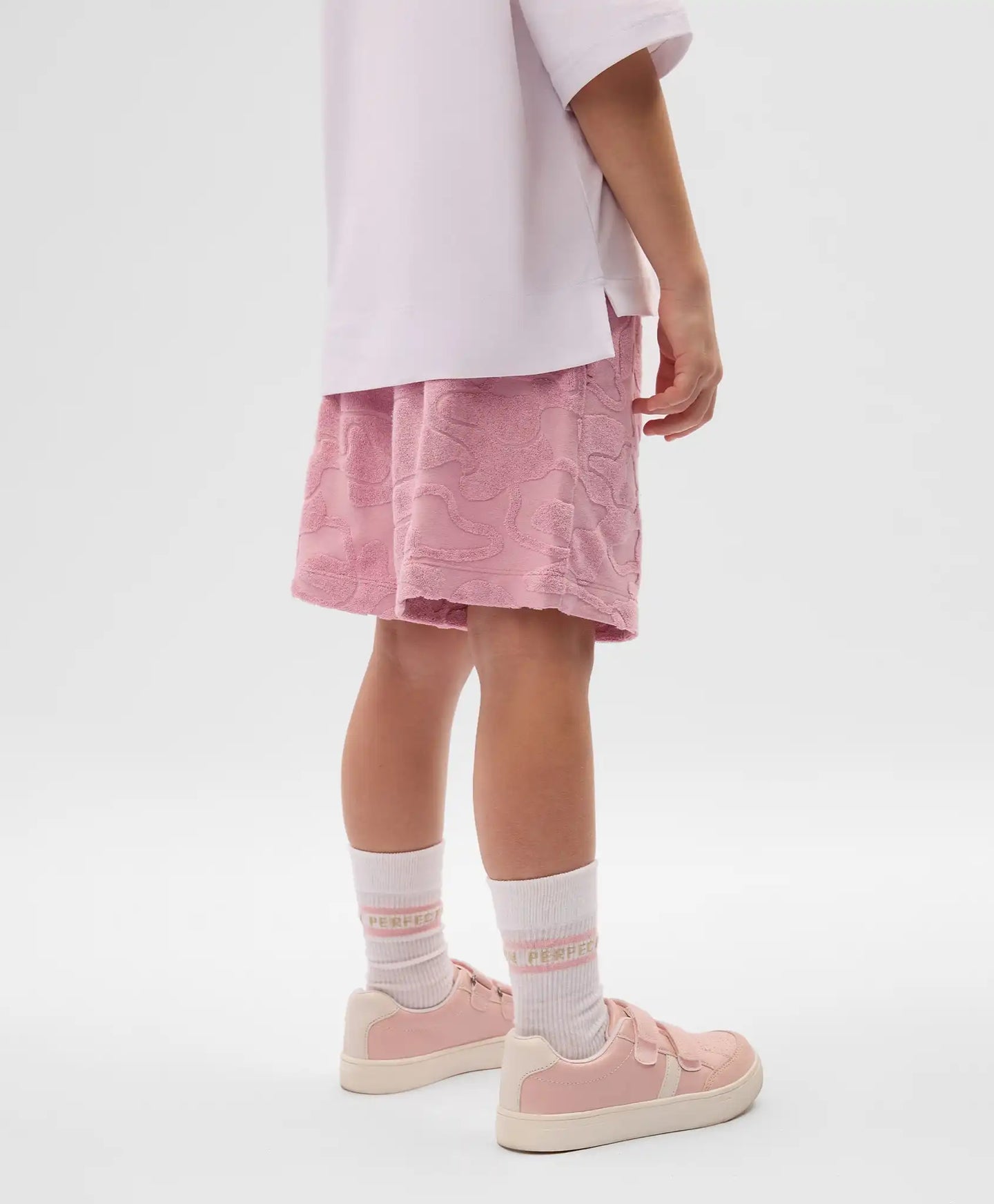 Pantaloni scurți pentru fată, din tricot frotir, roz, Gulliver