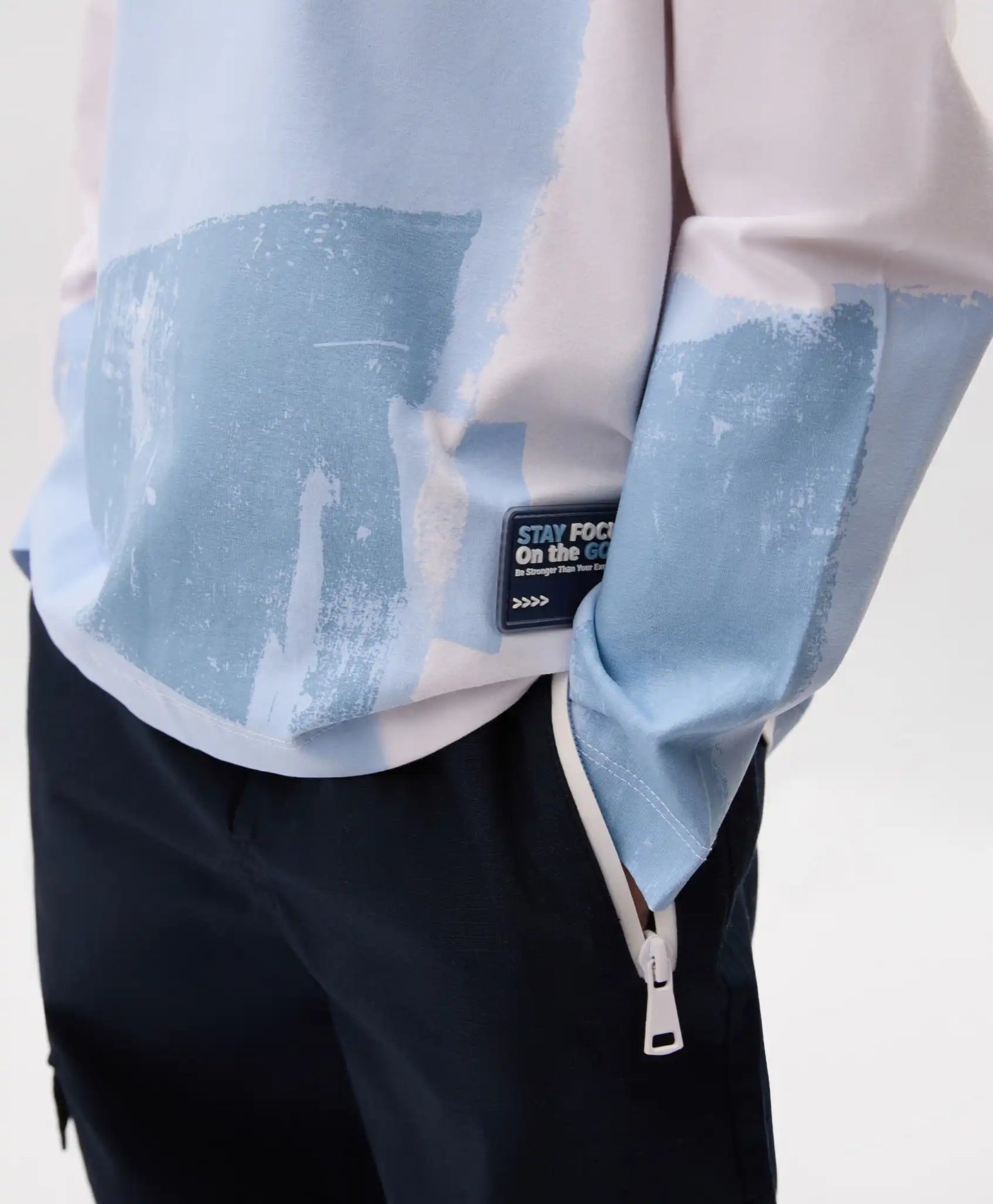 Longsleeve pentru băieți cu imprimeu alb Gulliver