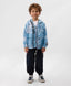 Jachetă cu glugă pentru băiat, cu imprimeu albastru, Gulliver